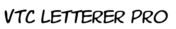 VTC Letterer Pro font preview